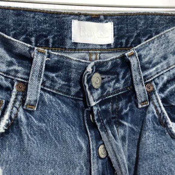 BOYISH The Tommy Jeans Womens 26 Blue Stonewash Stretch Button Fly High Waist - Picture 5 of 15